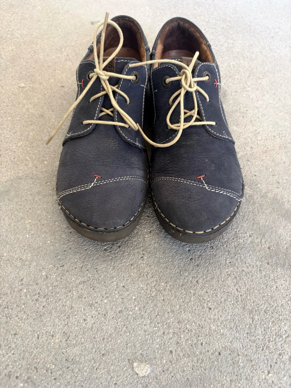 Josef Seibel Fergey 20 Women EU 40/US 9 Navy Blue Leather Loafers Flats Shoes